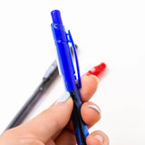 BAZIC Ixion Assorted Color Retractable Pen (5/Pack), pack of 24