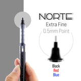 BAZIC Norte Asst. Color Needle-Tip Rollerball Pen (3/Pack), pack of 24