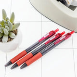 BAZIC Optima Red Oil-Gel Ink Retractable Pen w/ Grip (3/Pack), pack of 24