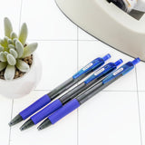 BAZIC Optima Blue Oil-Gel Ink Retractable Pen w/ Grip (3/Pack), pack of 24