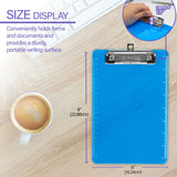 BAZIC Plastic Clipboard Memo Size 9" x 6" Low Profile Clip Board, 24-Pack