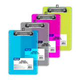 BAZIC Plastic Clipboard Memo Size 9" x 6" Low Profile Clip Board, 24-Pack