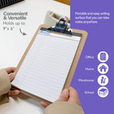 BAZIC Memo Size Hardboard Clipboard w/ Sturdy Spring Clip, pack of 24
