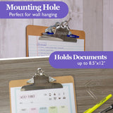 BAZIC Wood Clipboard Legal Size 15.5"x 9" Sturdy Spring Clip, 24-Pack