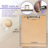 BAZIC Standard Size Hardboard Clipboard w/ Low Profile Clip, pack of 24