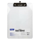 BAZIC Standard Size Clear Plastic Clipboard w/ Low Profile Clip (PACK OF 48)