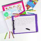BAZIC Standard Size Confetti Polka Dot Paperboard Clipboard w/ Low Profile Clip, pack of 48
