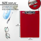BAZIC Clipboard PVC Clipboards, Low Profile Clip & Flip Cover, 24-Pack