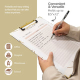 BAZIC Standard Size Geometric Paperboard Clipboard w/ Gold Low Profile Clip, pack of 48