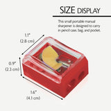 BAZIC Dual Blades Square Sharpener w/ Receptacle (4/Pack), pack of 24