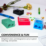 BAZIC Dual Blades Square Sharpener w/ Receptacle (4/Pack), pack of 24