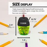 BAZIC Single Blade Sharpener w/ Receptacle, pack of 24