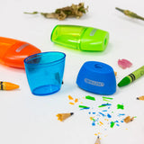BAZIC Single Blade Sharpener w/ Receptacle (3/pack), pack of 24