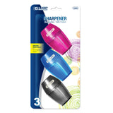 BAZIC Single Blade Sharpener w/ Receptacle (3/pack), pack of 24
