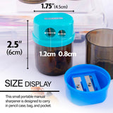 BAZIC Dual Blades Sharpener w/ Round Receptacle (2/Pack), pack of 24