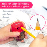 BAZIC Dual Blades Sharpener w/ Round Receptacle (2/Pack), pack of 24