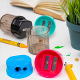 BAZIC Dual Blades Sharpener w/ Round Receptacle (2/Pack), pack of 24