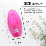 BAZIC Noah Xtreme Oval Sharpener w/ Receptacle, (3/Pack), 24-Pack