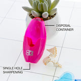 BAZIC Noah Xtreme Oval Sharpener w/ Receptacle, (3/Pack), 24-Pack