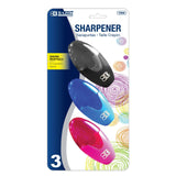 BAZIC Noah Xtreme Oval Sharpener w/ Receptacle, (3/Pack), 24-Pack
