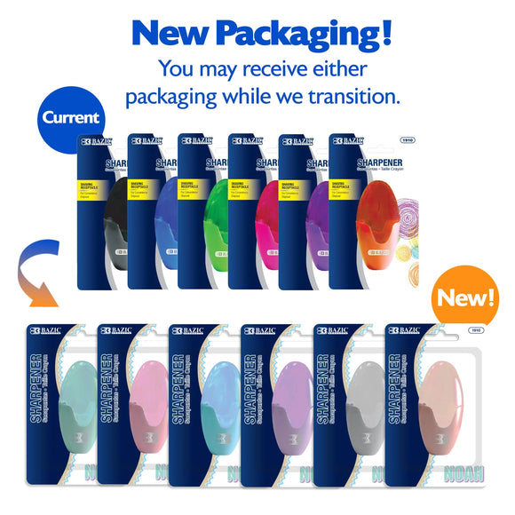 BAZIC Xtreme Oval Sharpener w/ Receptacle, pack of 24