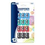 BAZIC Transparent Square Pencil Sharpener (12/pack), pack of 24