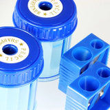 BAZIC 2 Dual Blades Sharpener + 2 Round Receptacle Sharpener, pack of 24