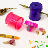 BAZIC 2 Dual Blades Sharpener + 2 Round Receptacle Sharpener, pack of 24