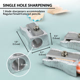 BAZIC Single Blade Metal Pencil Sharpener (6/Pack), pack of 24