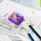 BAZIC Dual Blades Square Sharpener w/Receptacle + Round Receptacle Sharpener, pack of 24