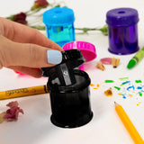 BAZIC Dual Blades Square Sharpener w/Receptacle + Round Receptacle Sharpener, pack of 24