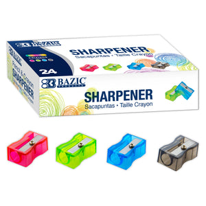 BAZIC Square Pencil Sharpener (24/Box), pack of 24