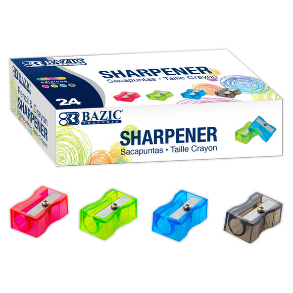 BAZIC Square Pencil Sharpener (24/Box), pack of 24