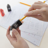 BAZIC Single Blade Sharpener w/ Receptacle + Eraser (2/Pack), pack of 24