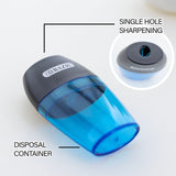 BAZIC Single Side Hole Sharpener w/ Receptacle (BULK), pack of 24