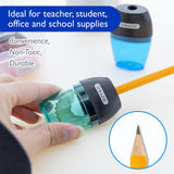 BAZIC Single Side Hole Sharpener w/ Receptacle (BULK), pack of 24