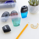 BAZIC Single Side Hole Sharpener w/ Receptacle (BULK), pack of 24