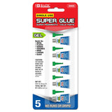 BAZIC 0.017 oz (0.5g) Super Glue Gel (5/Pack), pack of 24