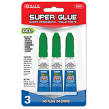 BAZIC 0.07 oz (2g) Super Glue Gel (3/Pack), pack of 24