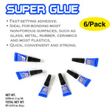 BAZIC 0.036 oz (1g) Single Use Super Glue (6/Pack), pack of 24