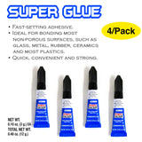 BAZIC 0.10 oz (3g) Super Glue (4/Pack), pack of 24