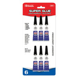 BAZIC 0.10 oz (3g) Super Glue (6/Pack), pack of 24