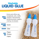 BAZIC 2.7 FL OZ (80 mL) Stationery Clear Glue (2/Pack), pack of 24