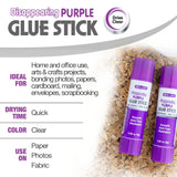 BAZIC 0.28 oz (8g) Washable Disappearing Purple Glue Stick (4/Pack), pack of 24