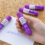 BAZIC 0.28 oz (8g) Washable Disappearing Purple Glue Stick (4/Pack), pack of 24