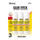 BAZIC 0.7 oz (21g) Glue Stick (3/Pack), pack of 24