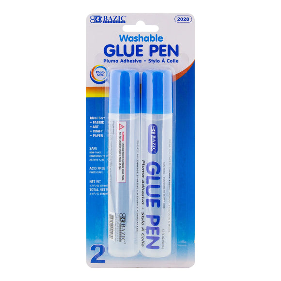 BAZIC 1.7 FL OZ (50 mL) Glue Pen (2/Pack), pack of 24