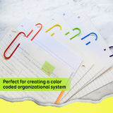 BAZIC Mega (100mm) Color Paper Clips (10/Pack), pack of 24