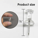 BAZIC Clear Transparent Push Pins (100/Pack), pack of 24