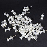BAZIC Clear Transparent Push Pins (100/Pack), pack of 24